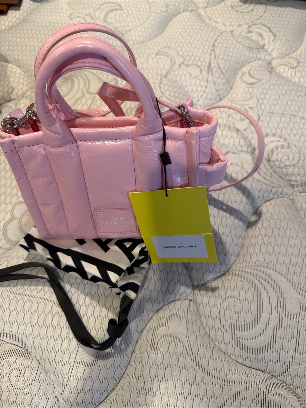 Marc Jacobs Glossy Light Pink Mini Tote